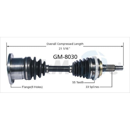Surtrack Axle Cv Axle Shaft, Gm-8030 GM-8030